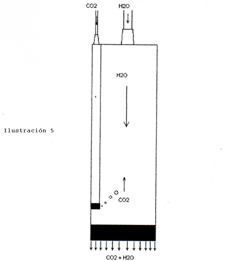 Reactor CO2 cono de saturación